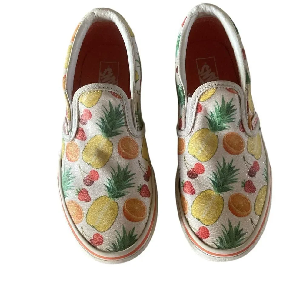 Vans Shoes Youth Size 3 Old Skool Slip On  Fruit Design